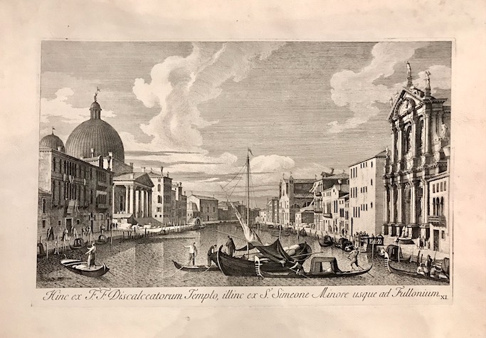 Visentini Antonio (1688-1782) Hinc ex F.F. Discalceatorum Templo, illinc ex S. Simeone Minore usque ad Fullonium 1742 Venezia 